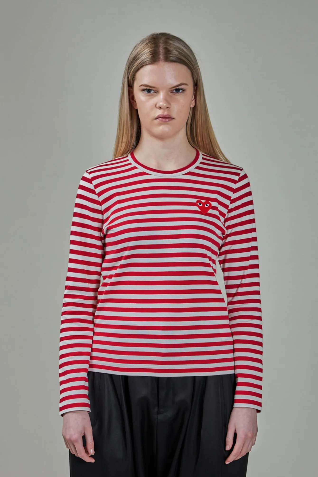 CDG Play Ladies T-Shirt Knit Longsleeve red - LABELS