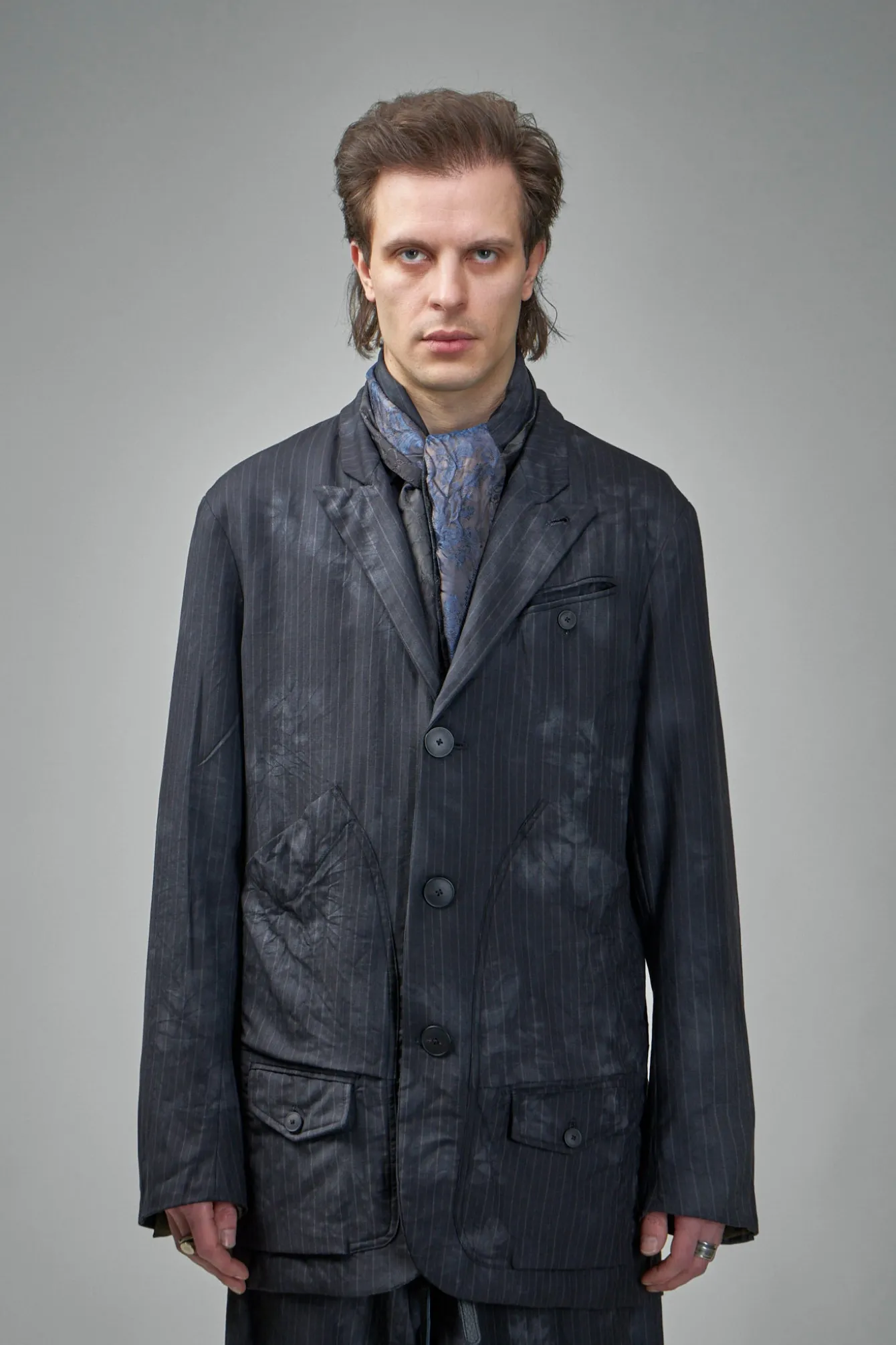 Geoffrey B. Small EV8J04 Handmade Single Breasted Coat Jacket With Patch Pockets - LABELS