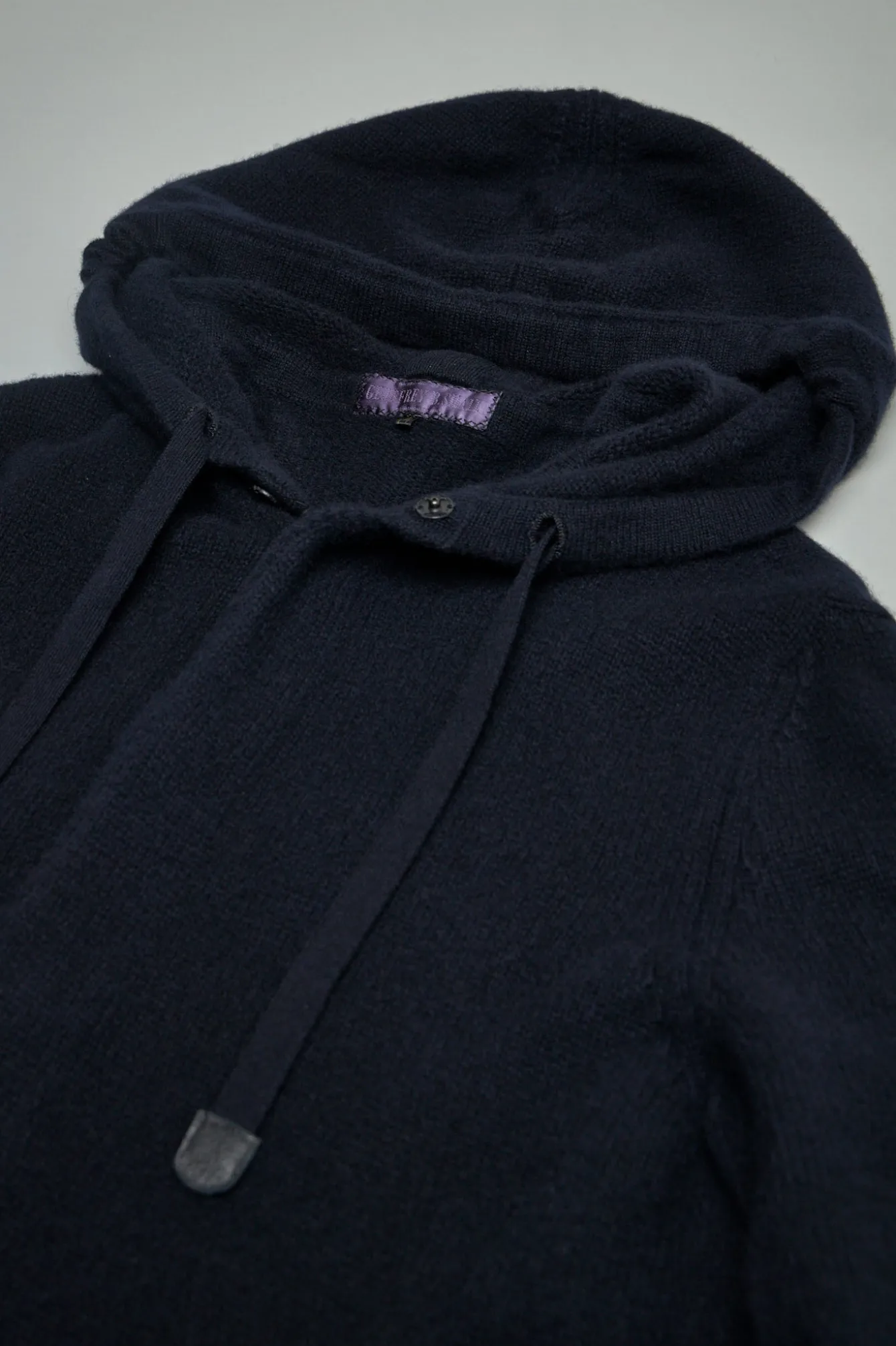 Geoffrey B. Small EV7WK02 Handmade Extended-Length Long Hooded Cardigan - LABELS