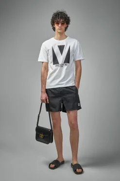 Valentino Nylon Swimsuit with Chez Valentino Patch - LABELS